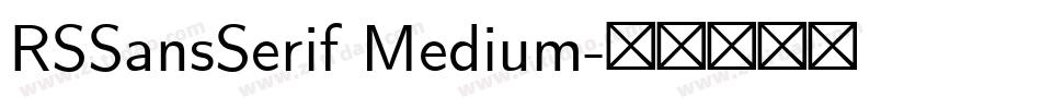 RSSansSerif Medium字体转换